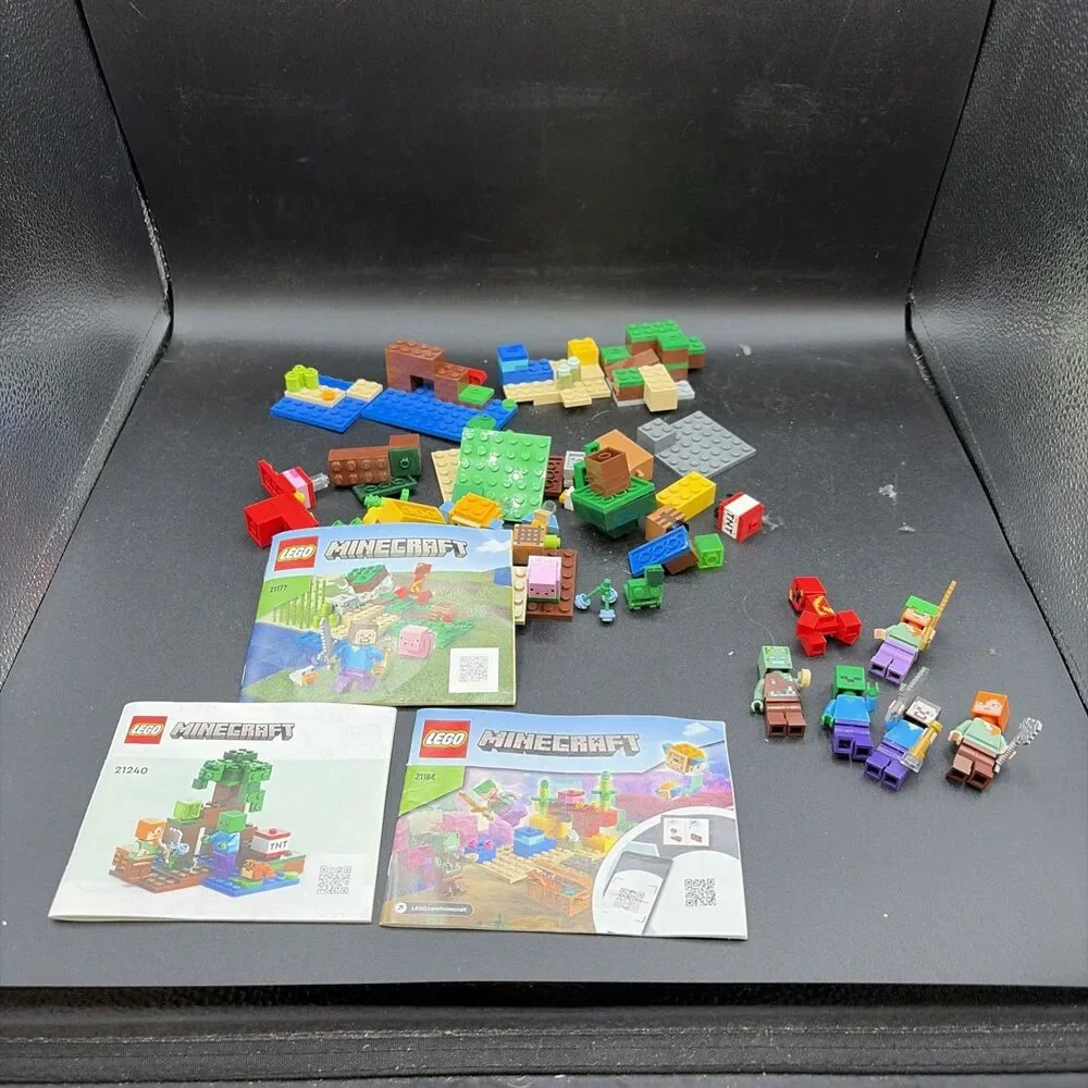 Lego Minecraft Lot - 21164,21140, 21177 W Manuals